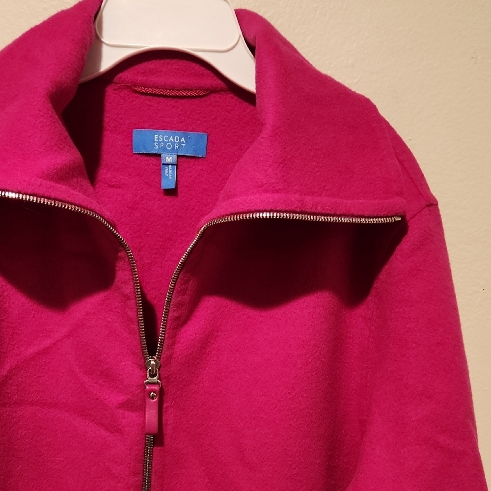 ❤️ ESCADA SPORT VIRGIN WOOL CASHGORA ANGORA FLEECE JACKET, MEDIUM - Picture 11 of 13